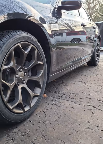 Upclose Barrie Tires on Driveway